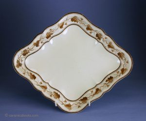 Wedgwood creamware enamelled compote dish. 297mm Widest. c.1790-1810. AP/528.
