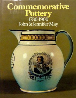 Commemorative Pottery 1780-1900 book. COMMP.1972.May.D
