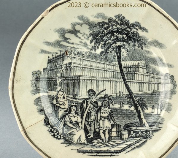 Child's plate. Great Exhibition of 1851, Crystal Palace. AP/927. Print.