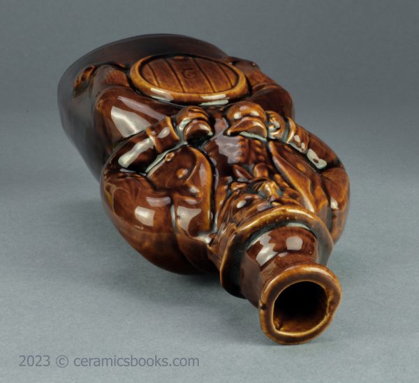 Treacleware Old Tom spirit flask. c.1840-1865. AP/952. Top.