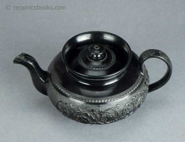 Black basalt teapot. Cyples. c.1820-1834. Above. AP/100.
