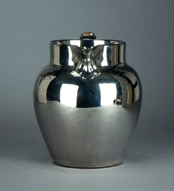 Silver lustreware jug. c.1820-1830. AP/386. Front.